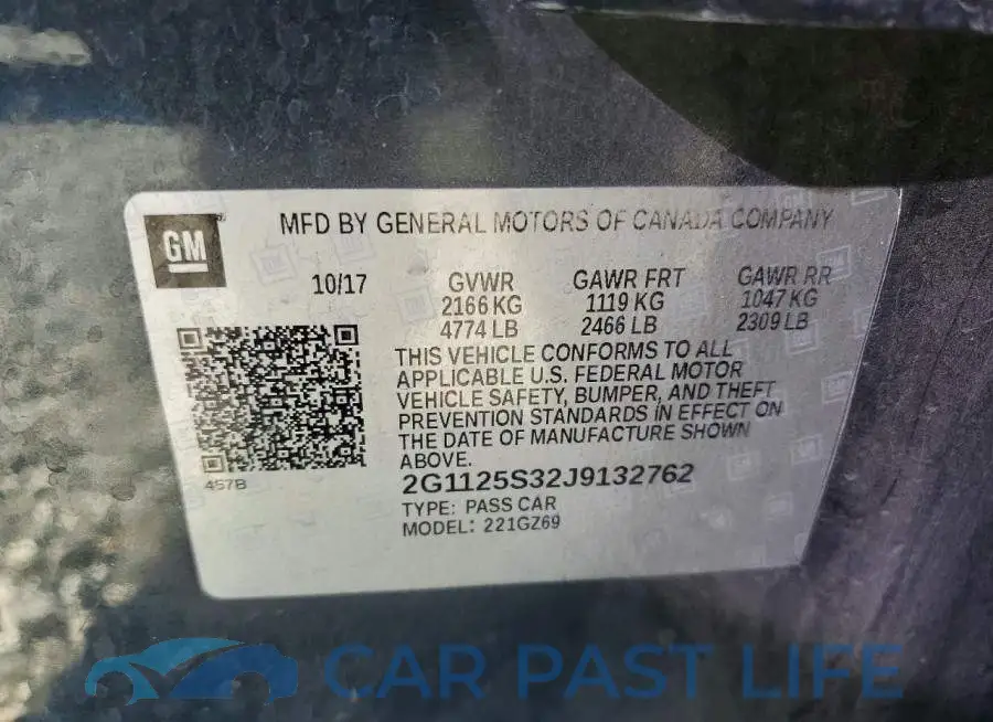2G1125S32J9132762# 13