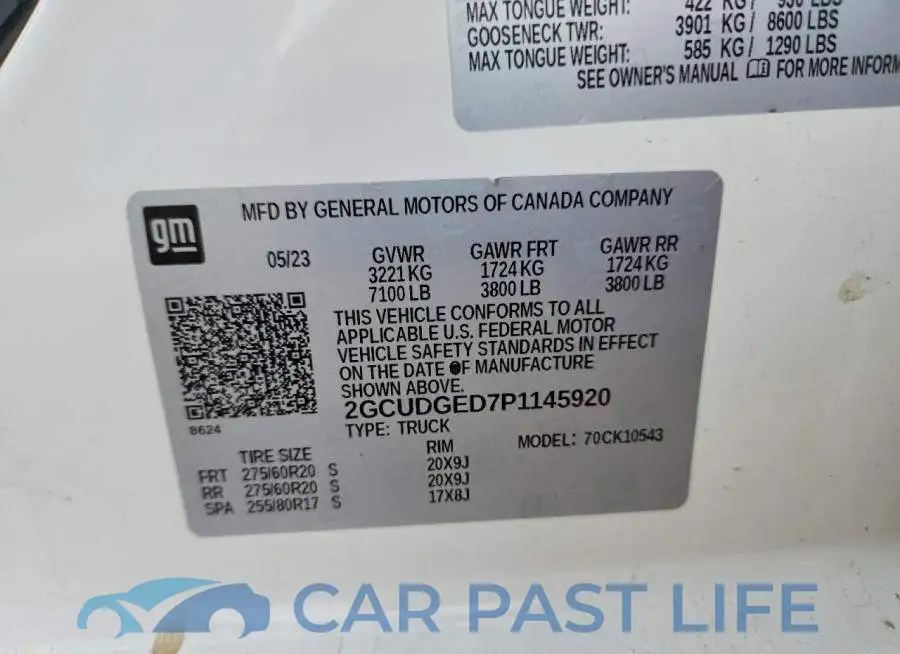 2GCUDGED7P1145920# 12