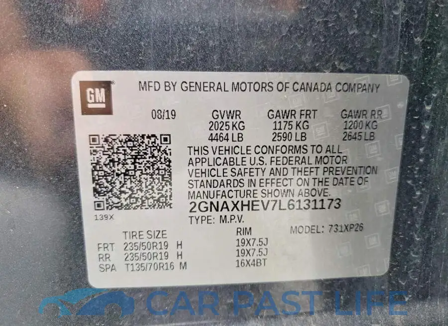 2GNAXHEV7L6131173# 13