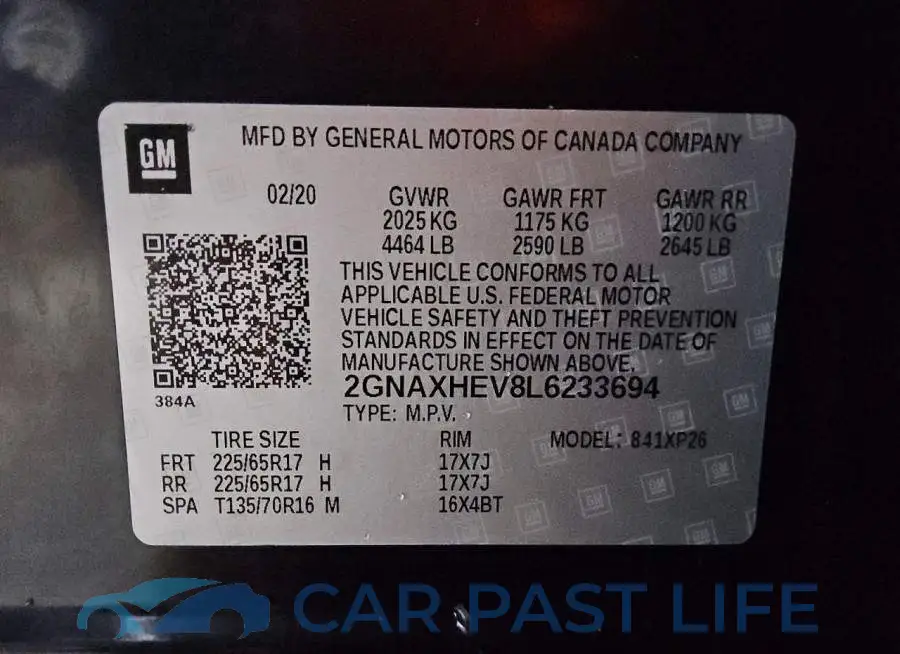 2GNAXHEV8L6233694# 13