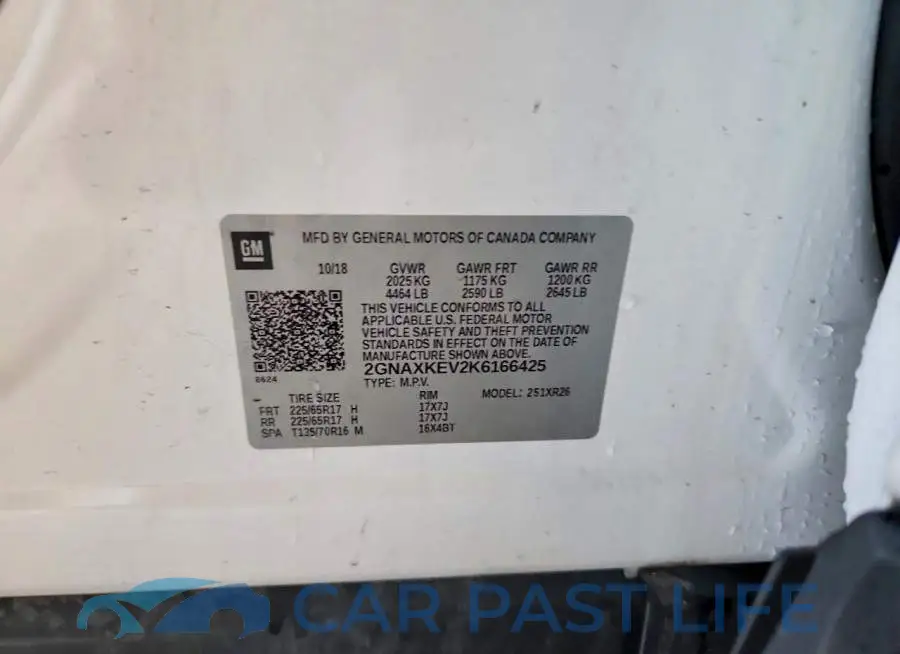 2GNAXKEV2K6166425# 12