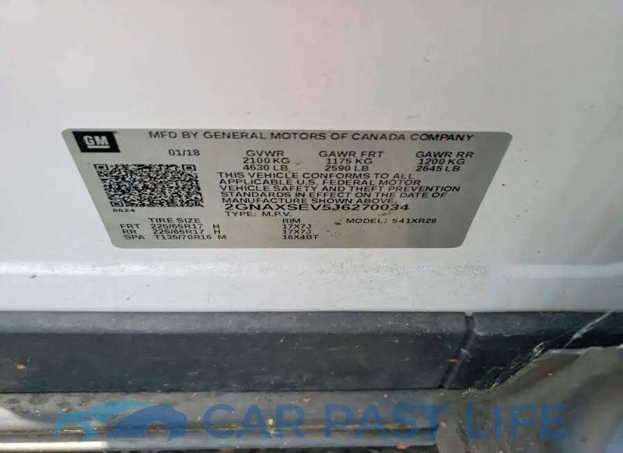 2GNAXSEV5J6270034# 13