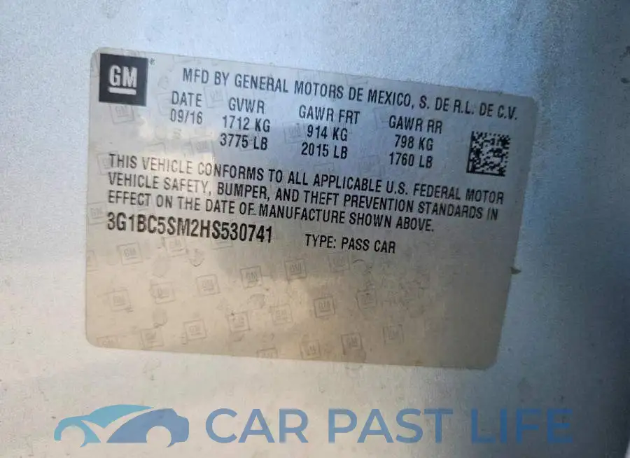 3G1BC5SM2HS530741# 12
