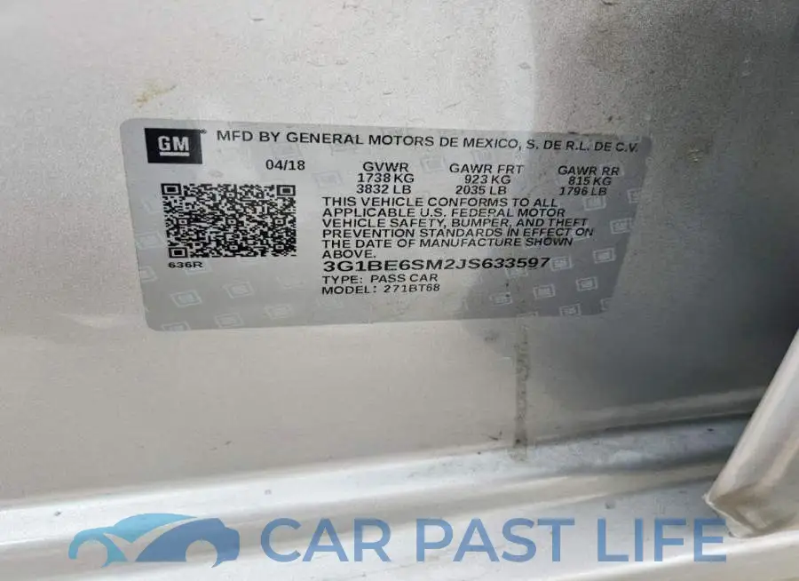 3G1BE6SM2JS633597# 12
