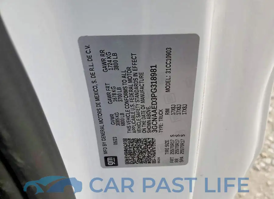 3GCNAAED3PG318981# 12