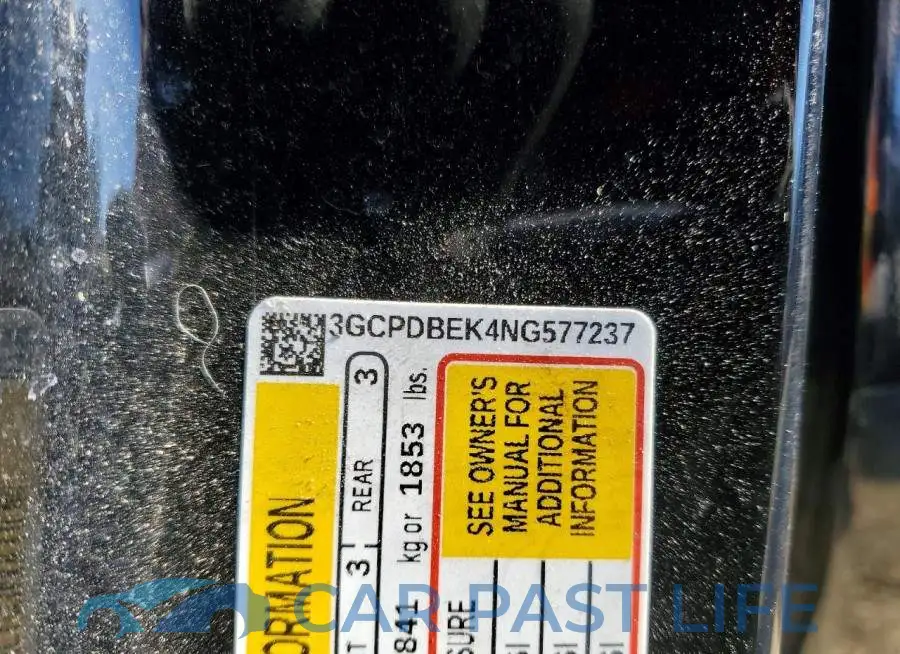 3GCPDBEK4NG577237# 12