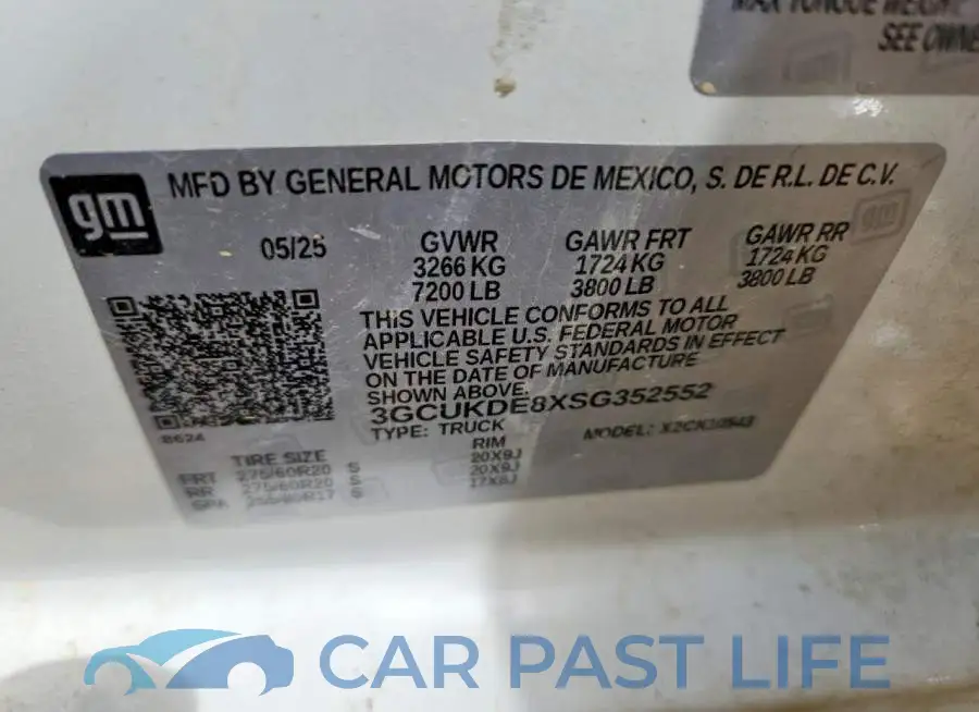 3GCUKDE8XSG352552# 13