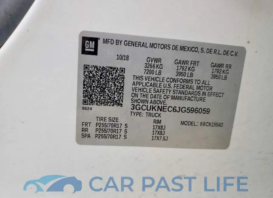 3GCUKNEC6JG596059# 12