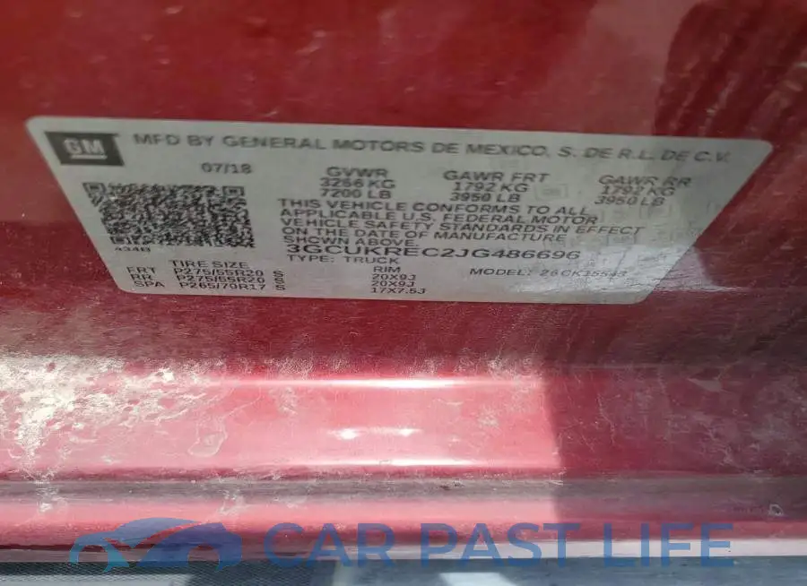 3GCUKREC2JG486696# 12