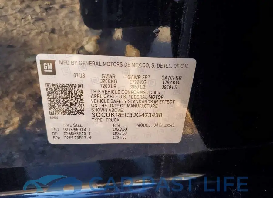 3GCUKREC3JG473438# 12