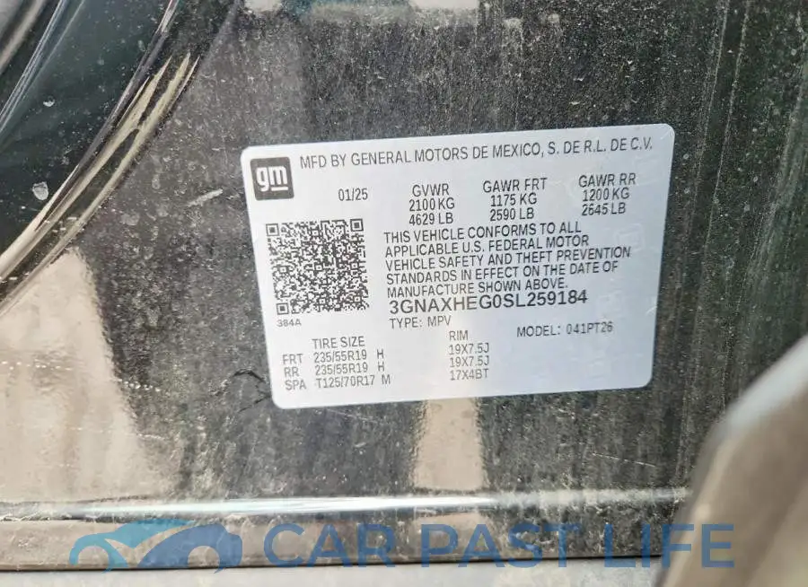 3GNAXHEG0SL259184# 13
