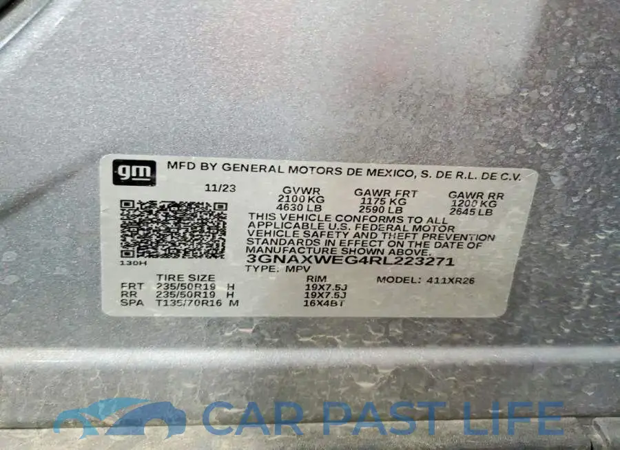 3GNAXWEG4RL223271# 14