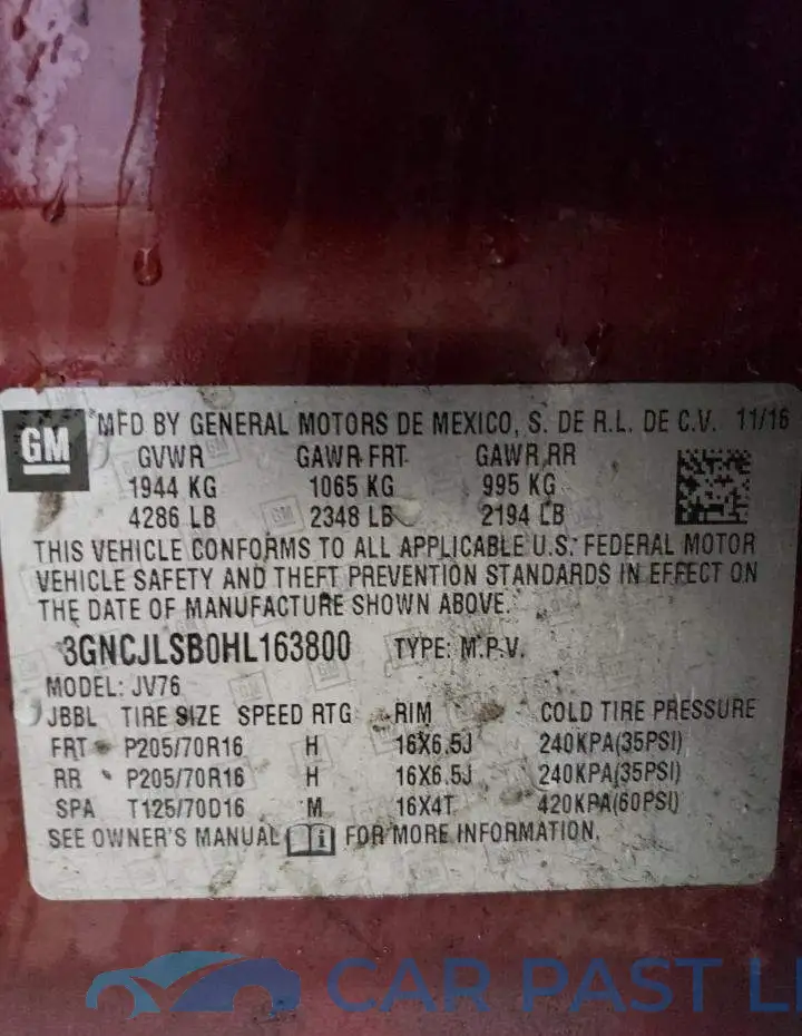 3GNCJLSB0HL163800# 13