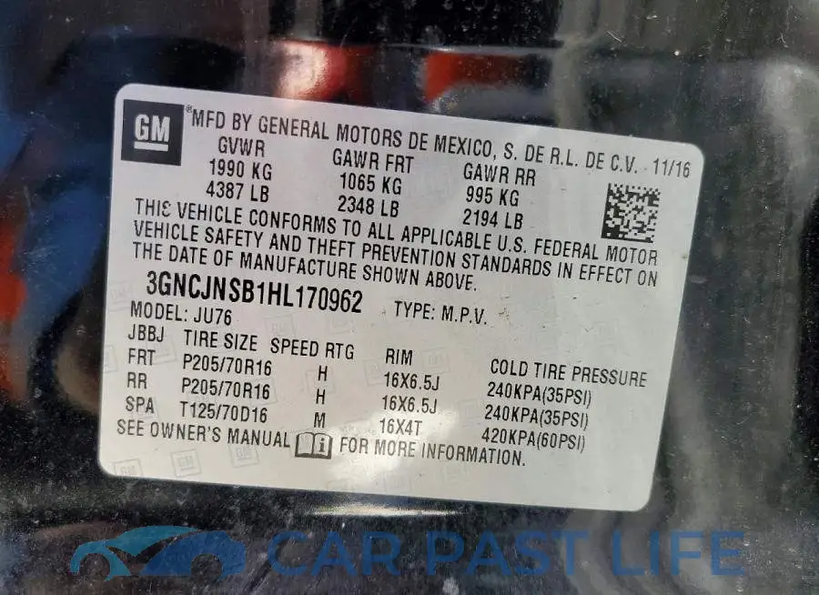 3GNCJNSB1HL170962# 13