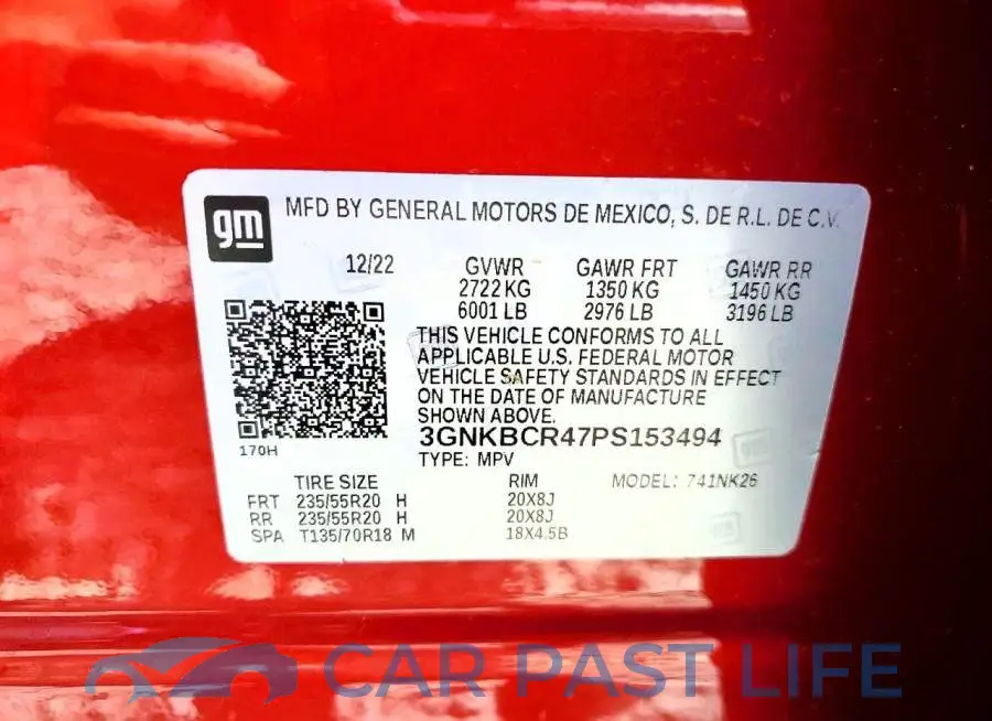 3GNKBCR47PS153494# 13