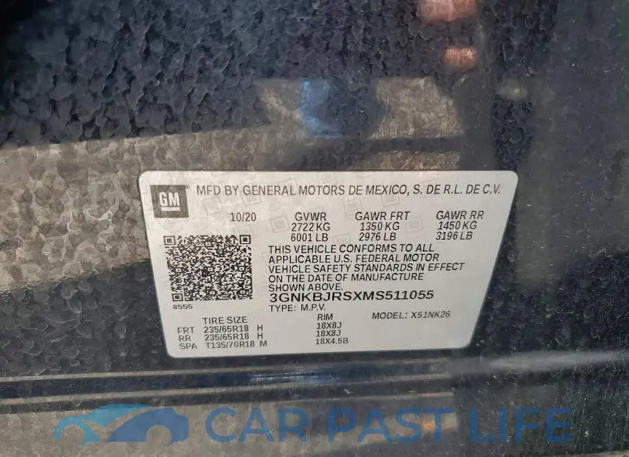 3GNKBJRSXMS511055# 13