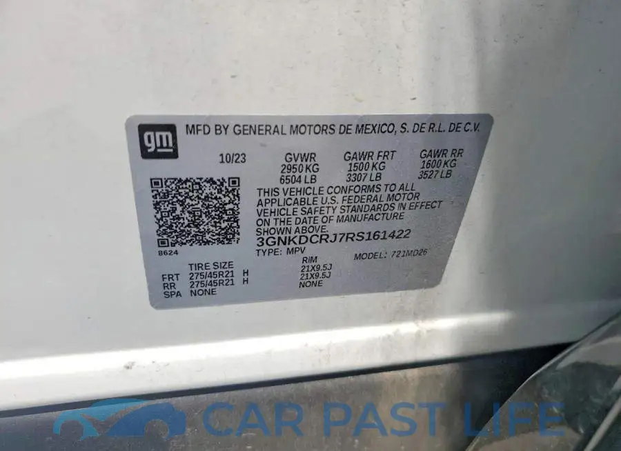 3GNKDCRJ7RS161422# 12