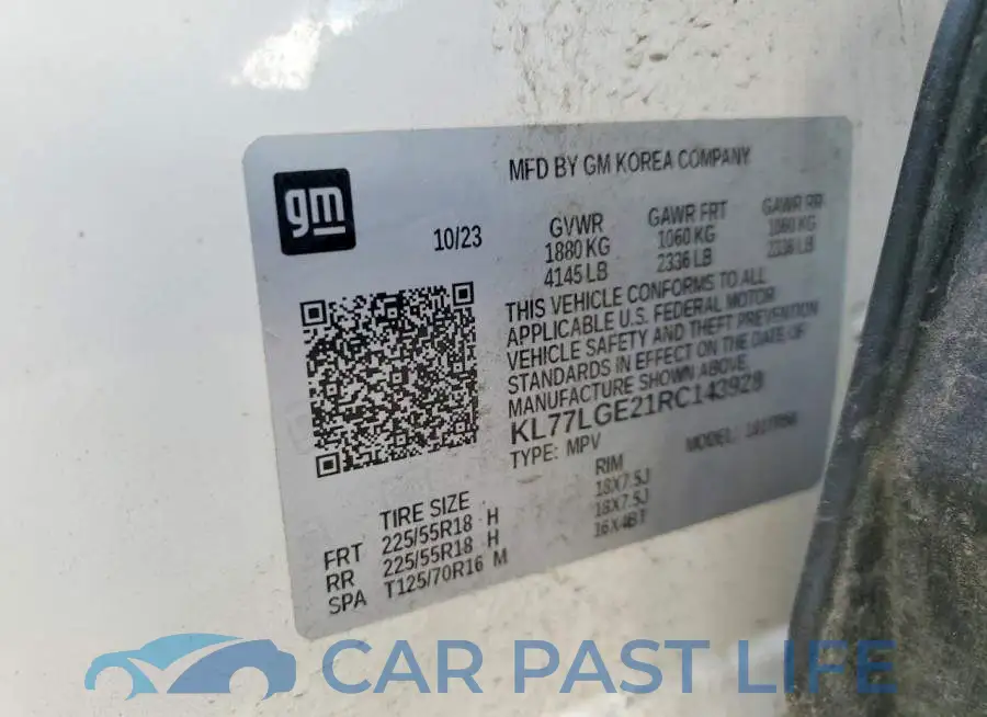 KL77LGE21RC143928# 12