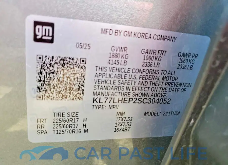 KL77LHEP2SC304052# 13