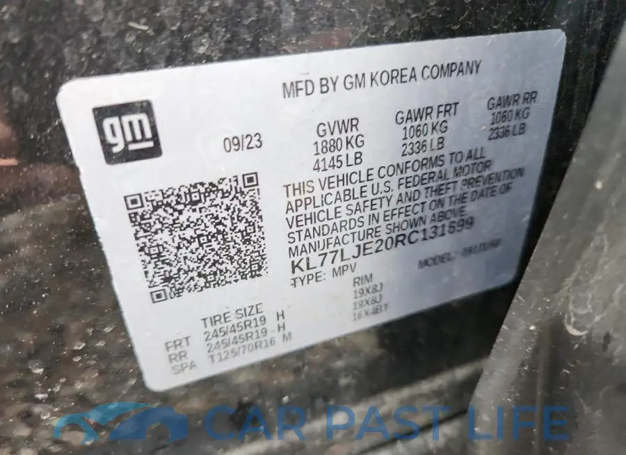 KL77LJE20RC131699# 13