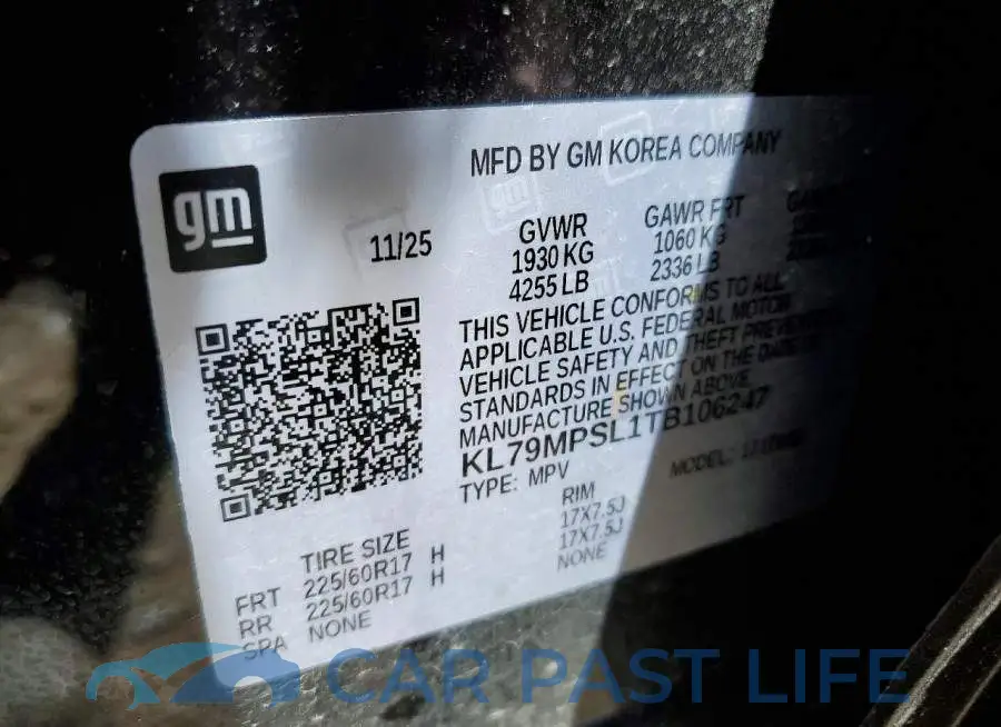 KL79MPSL1TB106247# 13