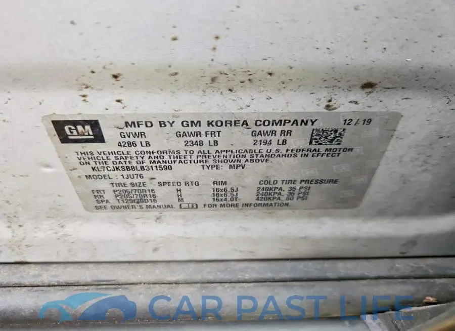 KL7CJKSB8LB311590# 13
