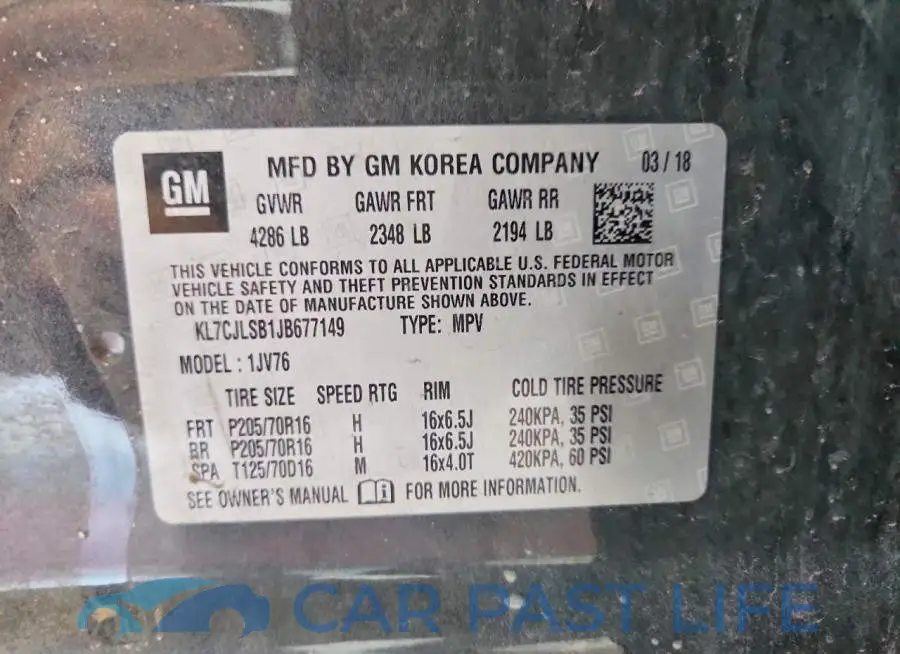 KL7CJLSB1JB677149# 14