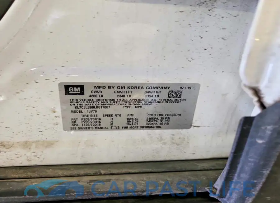 KL7CJLSB9LB017007# 13