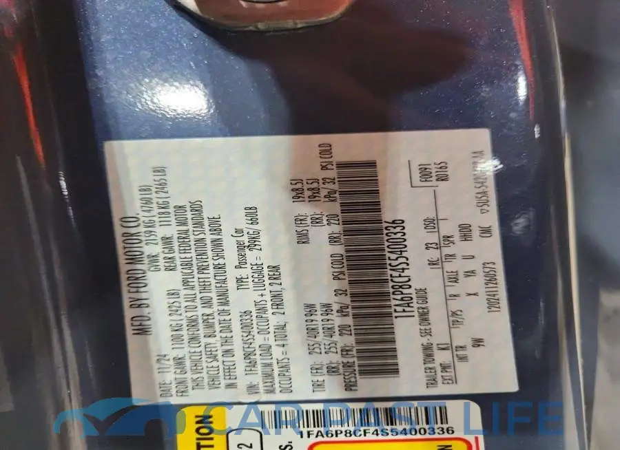 1FA6P8CF4S5400336# 13