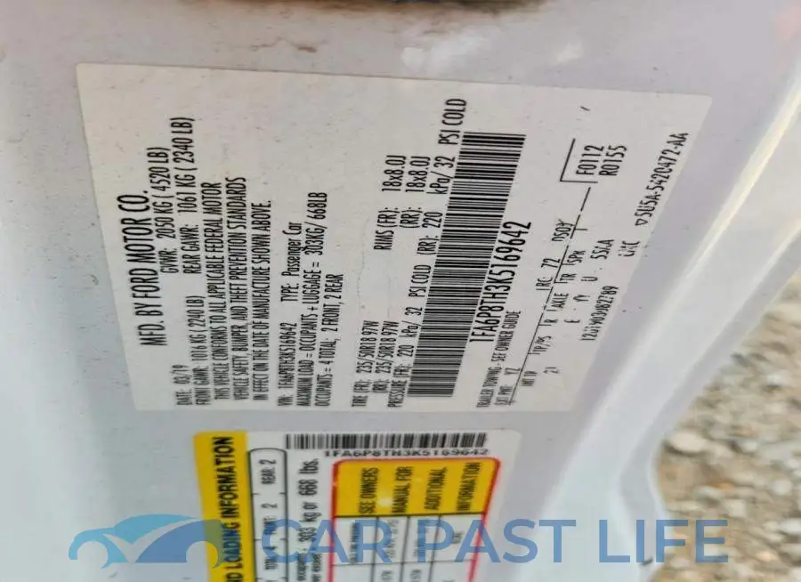 1FA6P8TH3K5169642# 12