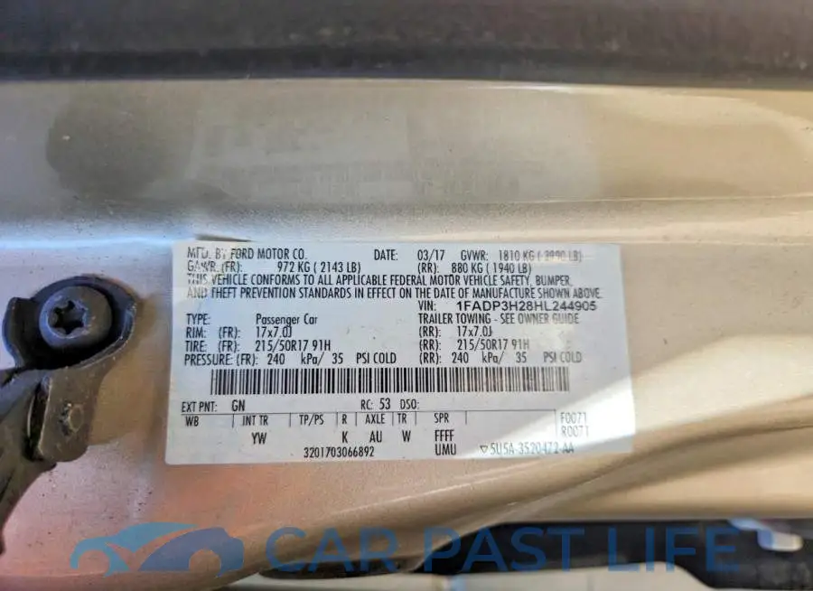 1FADP3H28HL244905# 12