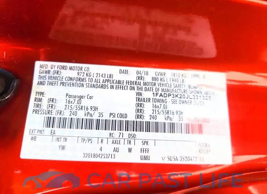 1FADP3K20JL331325# 13