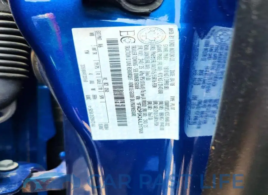 1FADP3K24JL317668# 12