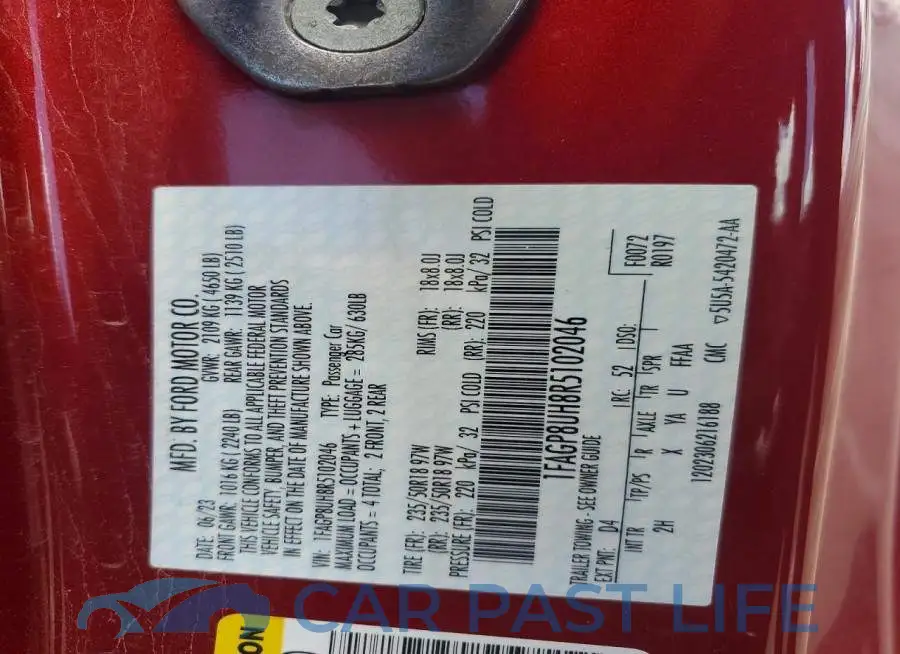 1FAGP8UH8R5102046# 12
