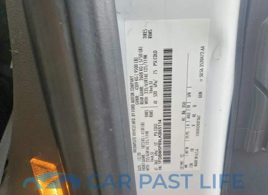 1FDBW5P89LKB65114# 13