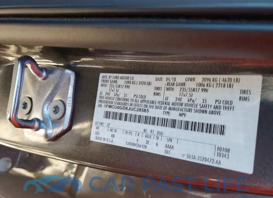 1FMCU0GD8JUC28585# 13