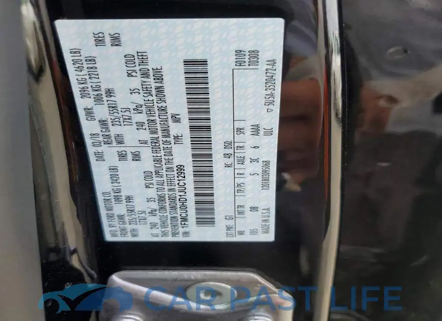 1FMCU0HD1JUC12999# 13