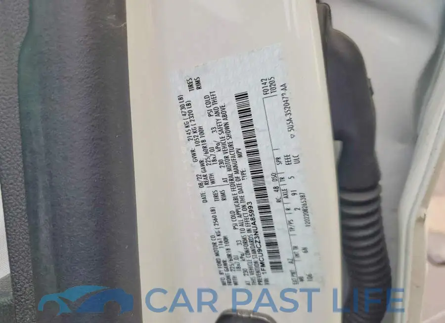 1FMCU9CZ3NUA85993# 13