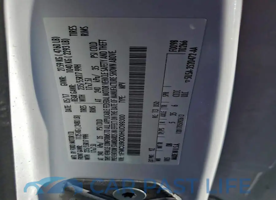 1FMCU9GD0HUD99300# 13