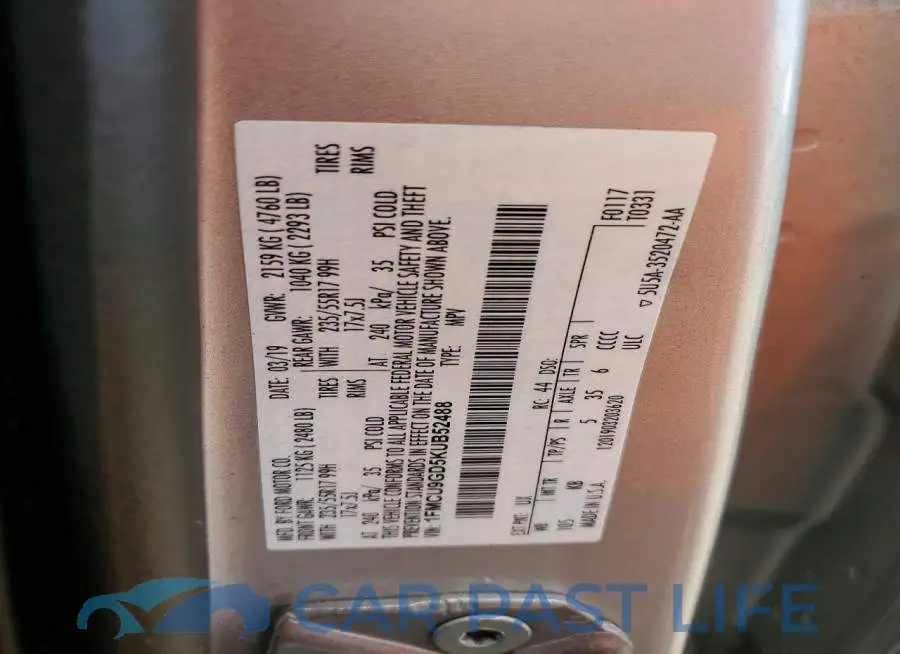 1FMCU9GD5KUB52488# 13