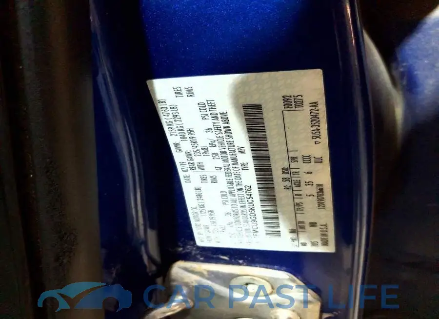 1FMCU9GD5KUC54762# 14