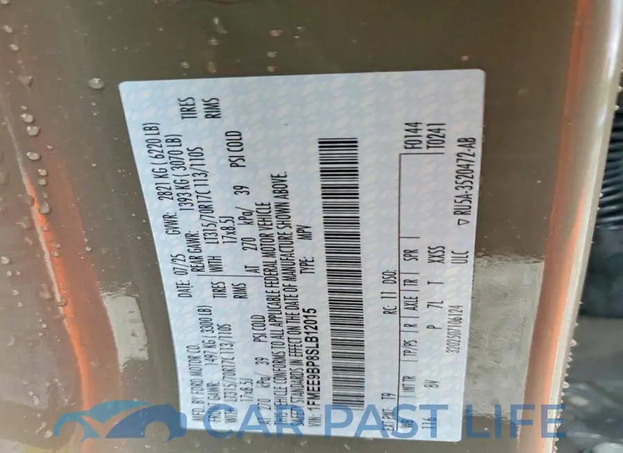 1FMEE9BP8SLB12015# 13