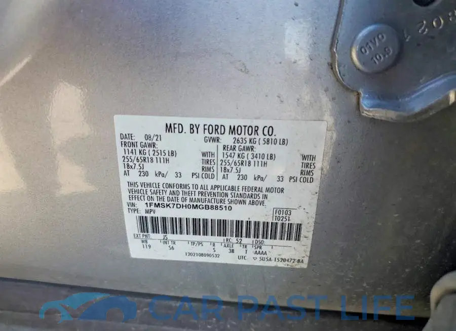 1FMSK7DH0MGB88510# 13