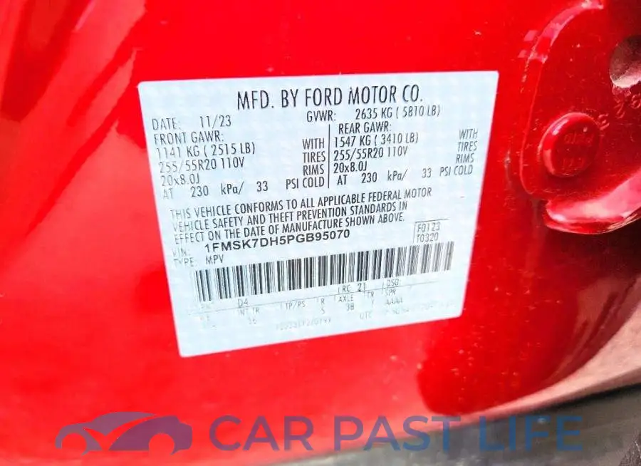 1FMSK7DH5PGB95070# 13