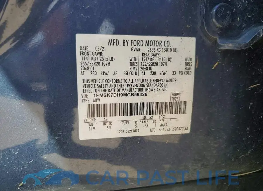 1FMSK7DH9MGB59426# 13