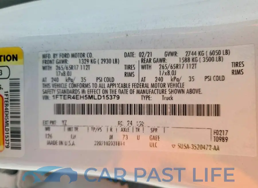 1FTER4EH5MLD15379# 12