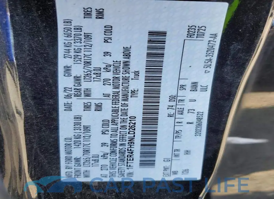 1FTER4FH9NLD26210# 13