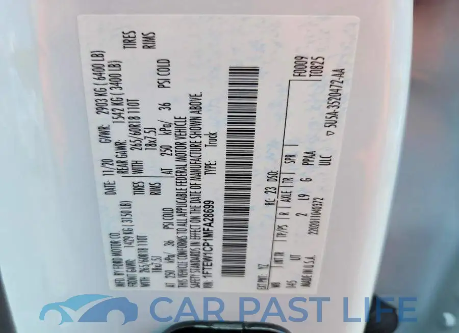 1FTEW1CP1MFA28699# 12