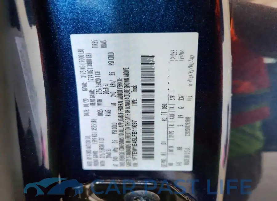1FTEW1E45LFB11697# 12