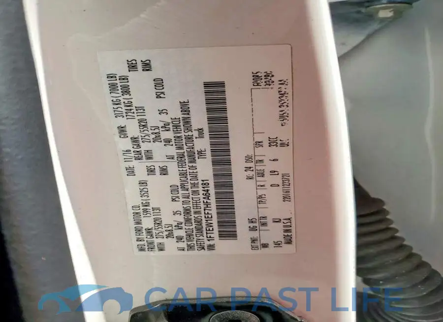 1FTEW1EF7HFA64181# 12
